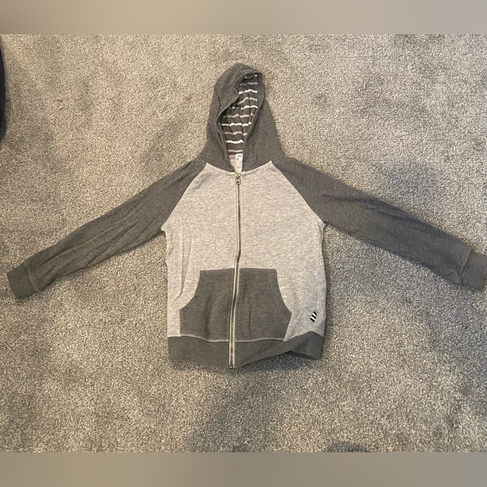 EUC Splendid Grey Zip Up Hoodie, Size 7